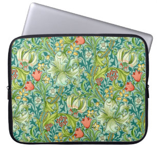 Capa Para Notebook William Morris Ouro Lily Vintage Pattern