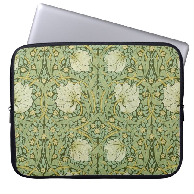 Capa Para Notebook William Morris Pimpernel Floral Blue Wallpaper (Frente)