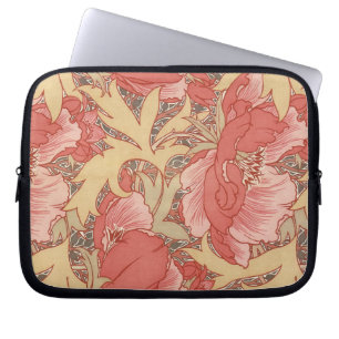 Capa Para Notebook William Morris Poppies Floral Art Nouveau Pattern