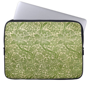 Capa Para Notebook William Morris Rosa e Thistle Floral Green
