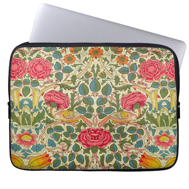 Capa Para Notebook William Morris Rosa Floral Chintz Rosa (Frente)