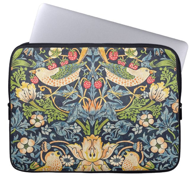 Capa Para Notebook William Morris Strawberry Thief Padrão Floral (Frente)
