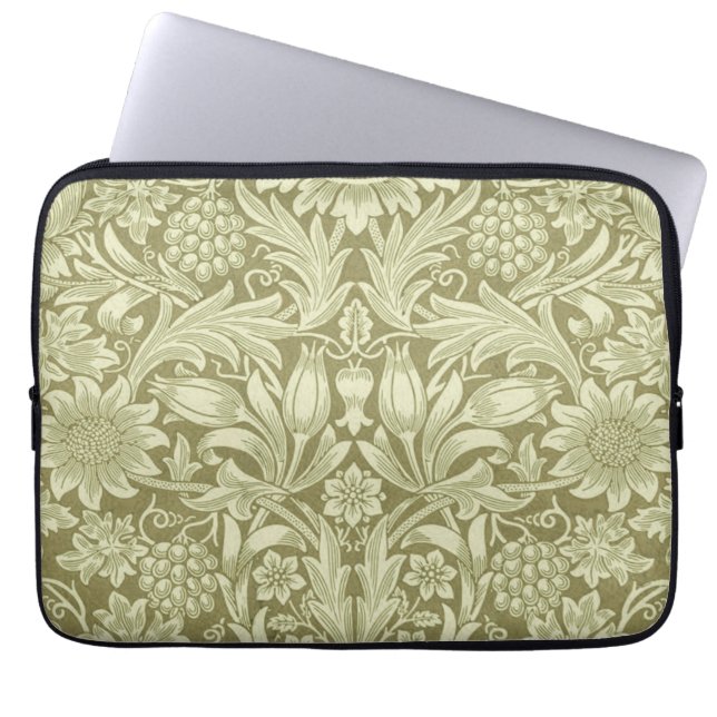 Capa Para Notebook William Morris Sunflower Green Flower (Frente)