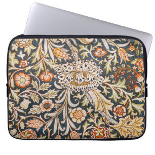 Capa Para Notebook William Morris Vintage Trent Azul Padrão Floral