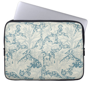 Capa Para Notebook William Morris Wallflower Blue damask