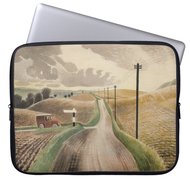 Capa Para Notebook Wiltshire Landscape (por Eric Ravilious) (Frente)