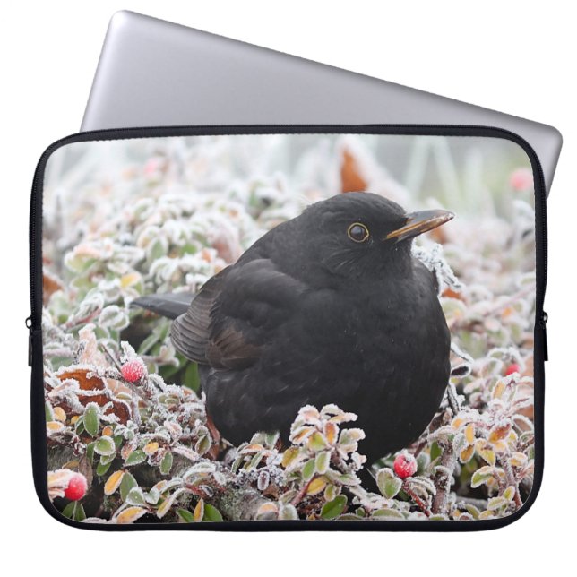 Capa Para Notebook Winter Blackbird (Frente)