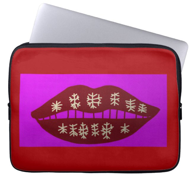 Capa Para Notebook Winter Holiday Smile Laptop Sleeve (Frente)