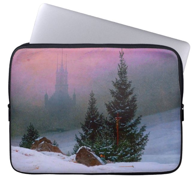 Capa Para Notebook Winter Landscape Caspar David Friedrich (Frente)