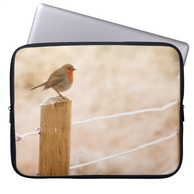 Capa Para Notebook Winter Robin Redbreast (Frente)