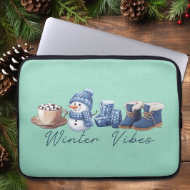 Capa Para Notebook Winter Vibes Friendly Snowman