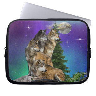 Capa Para Notebook Wolf e Moon