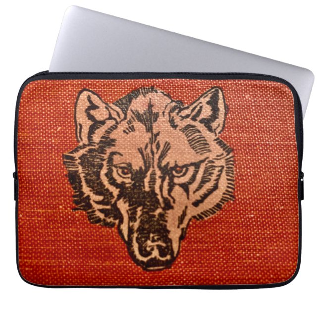 Capa Para Notebook Wolf Head em Red Eletrônicos Bag (Frente)