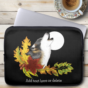 Capa Para Notebook Wolf Howling Moon