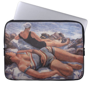Capa Para Notebook Women Sunbelt on the Beach (por Serebriakova)