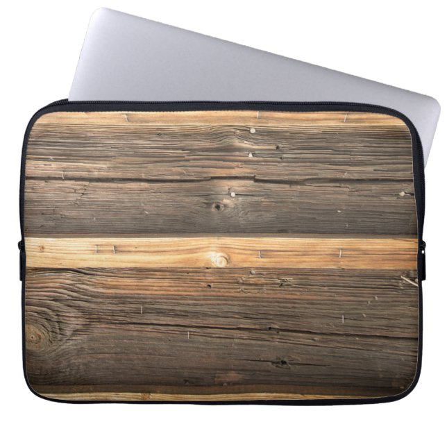 Capa Para Notebook Wooden Bar Realistic Texture Laptop Sleeve (Frente)