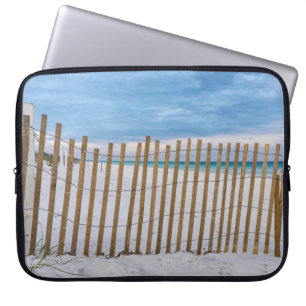 Capa Para Notebook Wooden Beach Fence Sunrise Bolsa de laptop