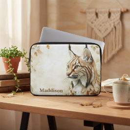 Capa Para Notebook Woodland Lynx Wildlife Nature Name