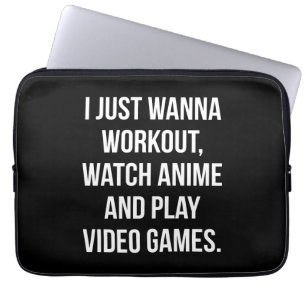 Capa Para Notebook Workout, Assista Anime, Toque Videos games - Engra