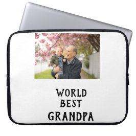 Capa Para Notebook World best Grandpa photo name father's day grandpa