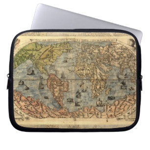 Capa Para Notebook World Map Vintage Atlas Historical Continents