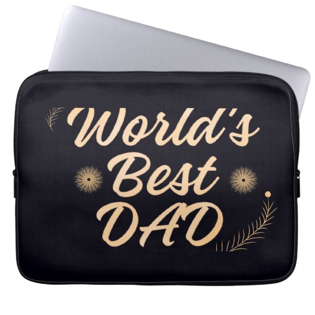 Capa Para Notebook World's Best Dad  Simple Typography Fathers (Frente)