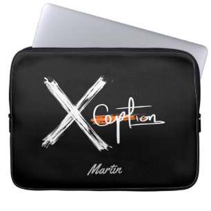 Capa Para Notebook X Ception Legal nome personalizado preto e branc