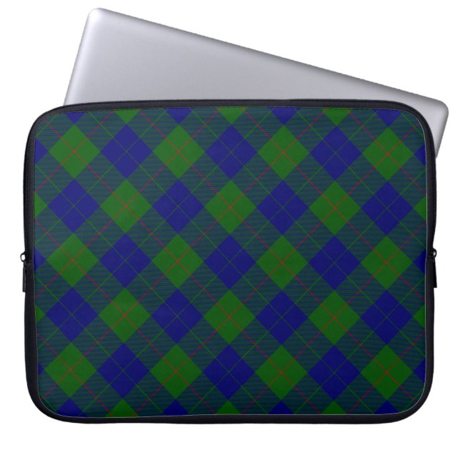 Capa Para Notebook Xadrez azul-tartã-barclay (Frente)