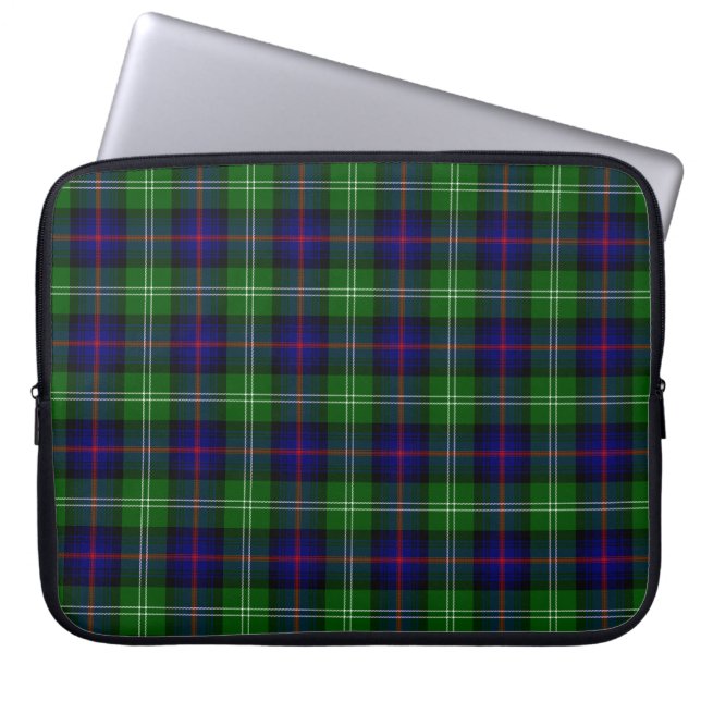 Capa Para Notebook Xadrez azul-tartã-sul (Frente)