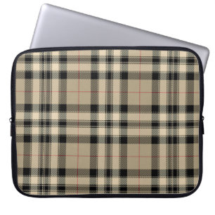 Capa Para Notebook Xadrez bege clássico