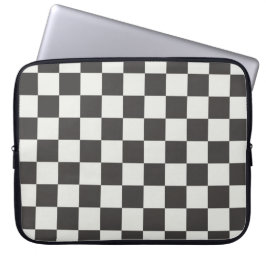 Capa Para Notebook Xadrez Búfalo Carvão Minimalista