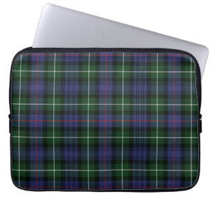 Capa Para Notebook Xadrez Clan MacKenzie Cinza Verde Roxo Tartan