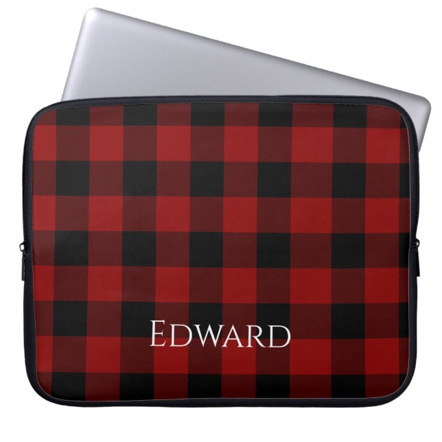 Capa Para Notebook Xadrez de Buffalo Personalizada (Frente)