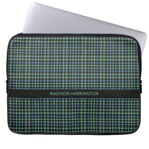 Capa Para Notebook Xadrez de nome personalizado / Padrão de Tartan