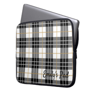 Capa Para Notebook Xadrez de Tartan com nome