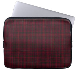 Capa Para Notebook Xadrez Escocês Burgundy Elegante