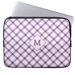 Capa Para Notebook Xadrez Monograma Personalizada / Padrão Tartan
