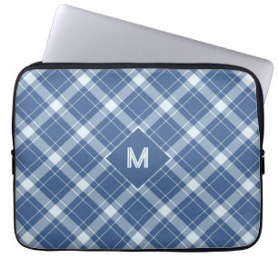 Capa Para Notebook Xadrez Monograma Personalizada / Padrão Tartan