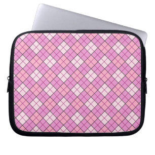 Capa Para Notebook Xadrez rosa