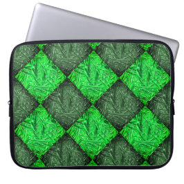 Capa Para Notebook Xadrez verde falsa grama ou folhas de coqueiro.