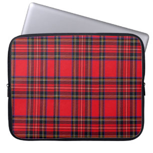 Capa Para Notebook Xadrez vermelha de Stewart tartan