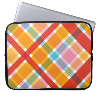 Capa Para Notebook Xadrez Vermelha Retroativa Verifica Bolsa de lapto