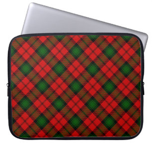 Capa Para Notebook xadrez vermelho verde Kerr tartan