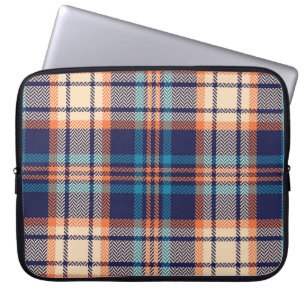 Capa Para Notebook Xadrez Vibrante: Design têxtil de outono