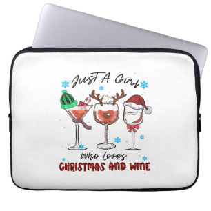 Capa Para Notebook Xmas Deu Apenas Uma Menina Que Ama Natal E Vinho