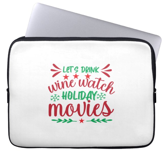 Capa Para Notebook Xmas Gift Deixa Beber Vinho (Frente)