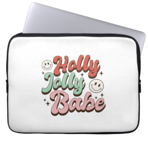 Capa Para Notebook Xmas Gift Holly Jolly Baby