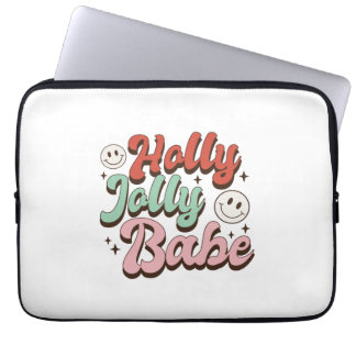Capa Para Notebook Xmas Gift Holly Jolly Baby