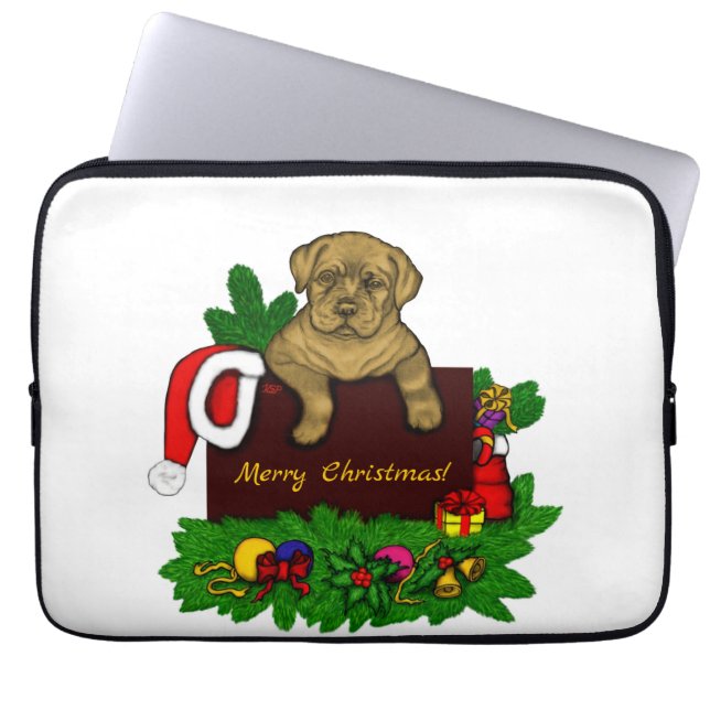 Capa Para Notebook XMas puppy (Frente)