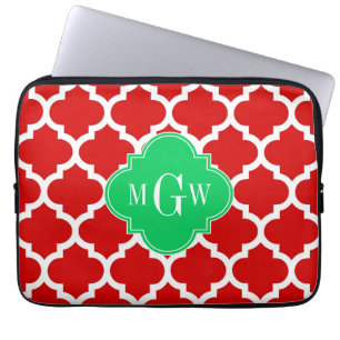 Capa Para Notebook Xmas Red White Marroquino #5 Nome Esmeraldo Monogr